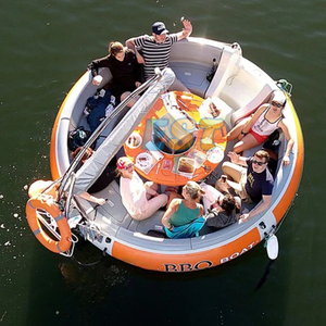 Barca BBQ Donut Galleggiante Elettrica da 6-8 Persone all'Ingrosso per Feste su Lago e Mare - Product Image 2