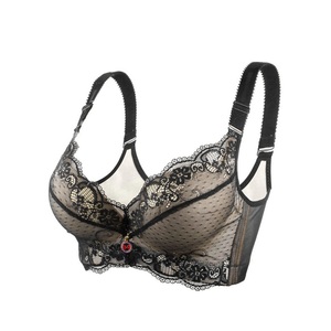 Soutien-gorge push-up à bretelles réglables en dentelle pour femme, avec armatures, rembourré, grandes tailles 34-48, option sans bretelles - Product Image 4