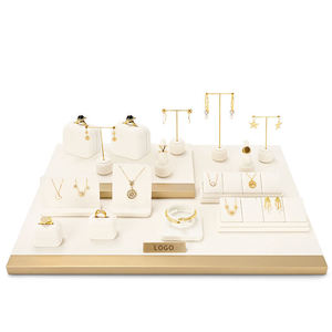 New Custom Black Microfiber Material Jewelry Display Props Counter Jewelry Necklace Ring <b>Earrings</b> Jewelry Display Props - Product Image 4