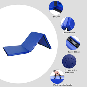 Nouveau <span class=keywords><strong>tapis</strong></span> <span class=keywords><strong>de</strong></span> gymnastique pliable en PU épais <span class=keywords><strong>de</strong></span> 6 mm, <span class=keywords><strong>3</strong></span> pièces, avec logo personnalisé pour le yoga et l'exercice - Product Image 2