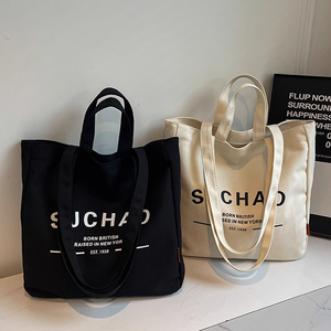 New Chất Lượng Cao Sang Trọng Túi Vải Bền Vững Unisex Vải Vai Túi Vải <span class=keywords><strong>Tote</strong></span> Túi Với Tùy Chỉnh In Logo - Product Image 3
