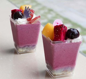 Mini taza de postre de plástico cuadrado de alta calidad de 5oz/150ml con tapa, taza de yogur de pudín desechable, contenedor de plástico para <span class=keywords><strong>Mousse</strong></span> Cake Pot - Product Image 3