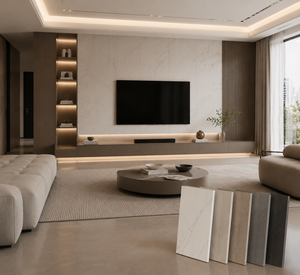 Paneles Decorativos para TV con Revestimiento de Madera UV y Cristal de Carbono, Losas de Piedra <span class=keywords><strong>Pandora</strong></span> con Aspecto de Mármol, Núcleo de Madera Mixta, Estilo Moderno Clásico Europeo - Product Image 2