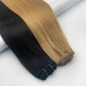 highest quality professional salon one donor Remy Hair Machine Weft Hair Extensions Human Hair Weft