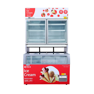 Congélateur commercial à porte vitrée pour supermarché, équipement de présentation d'aliments surgelés et de glace KX-ZQD/HFD, cuve intérieure en acier inoxydable, grande capacité, environnemental - Product Image 1
