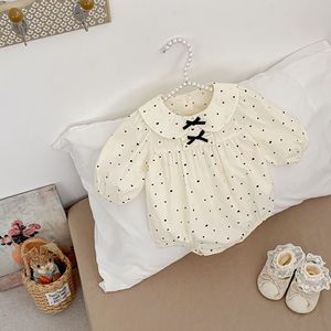 Body de manga larga con lazo para niña, para recién nacida, uso diario al aire libre - Product Image 2