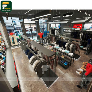 Étagère de présentation de vêtements élégante, comptoir de vêtements, vitrine de vêtements, armoire en verre, mobilier de magasin - Product Image 3