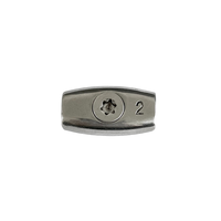Clip de câble ovale SS316 3 mm en acier inoxydable, accessoire de clôture, avec processus d'électropolissage, connecteur de clip de câble en acier ovale
