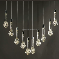 Lampes suspendues LED en forme de goutte d'eau Muwei pour la décoration de plafond de mariage, d'événements et de salles de banquet