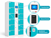 Casier de rangement intelligent à 12 portes pour salle de sport, armoire à serrure électronique avec système de contrôle numérique, casier de rangement métallique personnalisé
