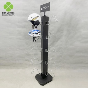 Giá Đỡ Sàn 3 Mặt Khuyến Mãi <span class=keywords><strong>POS</strong></span> Bán Lẻ Giá Đỡ Dây Kim Loại Giá Đỡ Trưng Bày Mũ Bảo Hiểm Xe Máy - Product Image 2