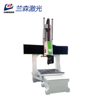 Enrutador CNC de 5 ejes de alta precisión, Mini máquina de tallado de moldes de yeso rotativo 3D para modelo de retrato de goma de madera, Motor DSP de grabado