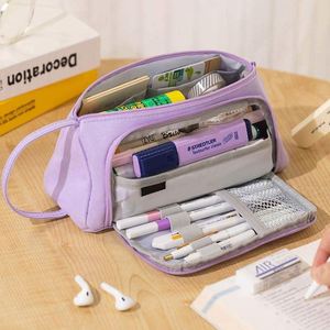 Étui à crayons gratuit, pochette à crayons portable, sac à stylos multi-emplacements, rangement de fournitures scolaires pour adolescents, étudiants, universitaires, bureau, adultes - Product Image 5