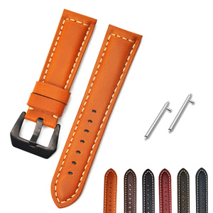 Luxury Italiano Vintage Oiled Cowhide Leather With <strong>Pam</strong> <strong>Buckle</strong> 20mm 22mm 24mm 26mm Watch Leather Strap Band - Product Image 1