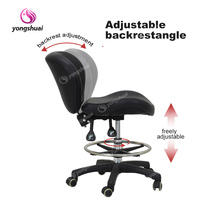 Chaise de technicien blanche et rose, tabourets de pédicure de luxe, mobilier de salon commercial en fer, hauteur réglable, YongShui