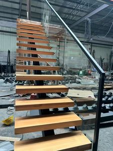 ชุดบันไดลอยน้ำแบบ DIY ติดตั้งง่ายทำจากโลหะและเหล็กบันไดทำจากแก้วไม้สำหรับวิลล่าและอพาร์ทเมนต์เจ้าของบ้าน - Product Image 6