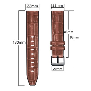 Correa de cuero con textura de bambú de silicona de 22mm compatible con <span class=keywords><strong>Huawei</strong></span> <span class=keywords><strong>GT3</strong></span> <span class=keywords><strong>Pro</strong></span> 46mm para relojes inteligentes Samsung Garmin bandas altas - Product Image 5