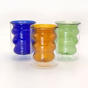 Bocaux à bougies en verre à double paroi en borosilicate de haute qualité, décoratifs et colorés, 8 oz (240 ml), vente en gros sur mesure - Product Image 1