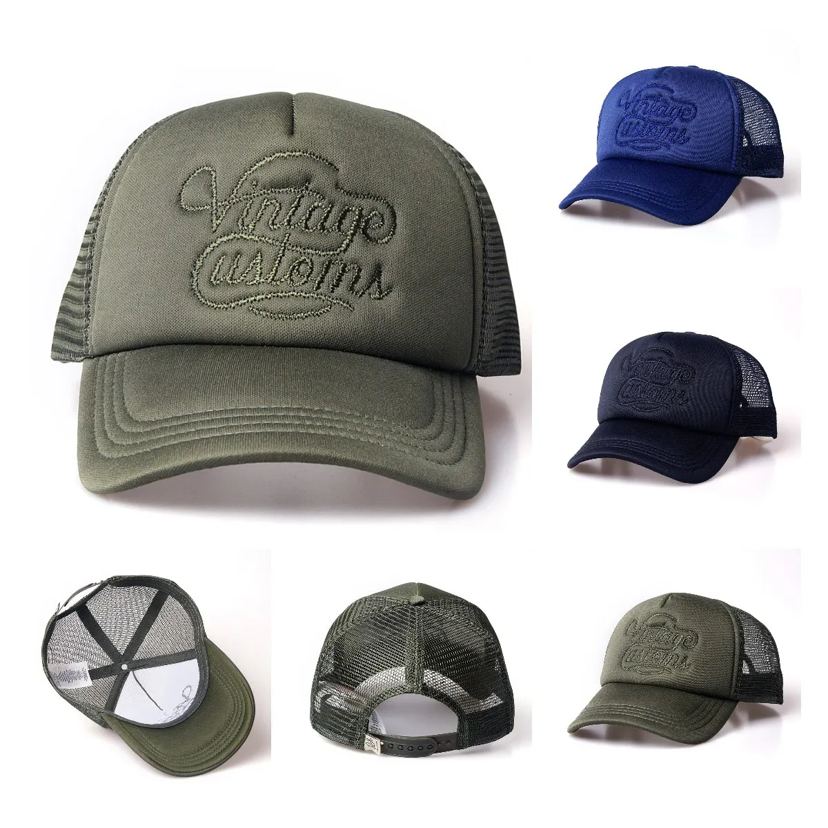 2021 Herren Stickerei Schaum Trucker Hüte Mesh Back Custom Großhandel Schaum Trucker Hut Kappen mit Logo