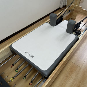 Blanco Beige Nude Goma antideslizante Gamuza Eco Pilates Equipo Protección Core Bed Tallada Pilates Reformer Mat con bolsa a juego - Product Image 3