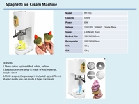 Mesin pembuat bentuk mie es krim harga pabrik mesin pembuat es krim Spaghetti mesin es krim