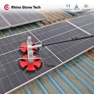 Cepillo Limpiador de Paneles Solares con Diseño de Doble Cabezal Paralelo y Alimentación por Batería, Herramienta para Limpieza de Superficies Fotovoltaicas - Product Image 1