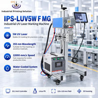 Marqueur laser UV IPS-LUV5W F MG, imprimante de codes laser, machine de marquage de logos, 5W 355nm pour le codage des aliments, des boissons et de l'électronique