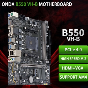 ใหม่ ONDA B550-VH-B Micro-ATX AMD B550 DDR4 3600 (OC) MHz M.2 USB3.0 32G ช่องเสียบแบบดับเบิ้ลแชนแนล AM4 เมนบอร์ดใหม่ออนดา B550-VH-B - Product Image 2