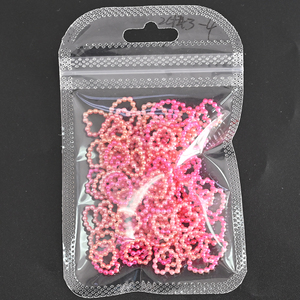 Gros 50 pcs/sac Corée Creux Coeur Perle Designer Nail Charms 11mm Bijoux Décorations Gradué Couleur pour Ongles Conception - Product Image 4