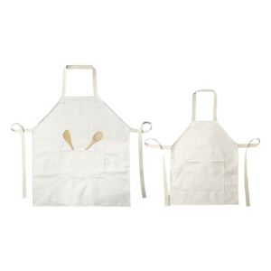 Tablier de chef en lin sans manches, style rétro durable, imperméable et anti-taches, personnalisable avec broderie de logo - Product Image 1