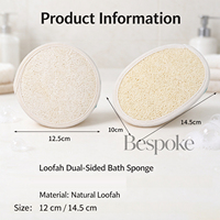 Spons Mandi Logo Kustom Spons Ramie Alami PE Bentuk Oval Sarung Tangan Mandi Rami & Spons Mandi Luffa untuk Perawatan Tubuh