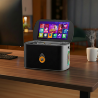 GENCE Haut-parleur intelligent pliable à écran tactile de 11,6 pouces Android 12 pour machine de karaoké portable KTV avec batterie en plastique et éclairage RGB