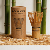 Ensemble fouet à matcha en bambou personnalisé de haute qualité, fait main, avec logo sur mesure, pour thé matcha (Chasen)