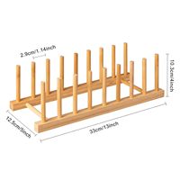 Égouttoir à vaisselle multifonctionnel moderne et portable en bambou pour comptoir, organisateur de plaques de cuisson