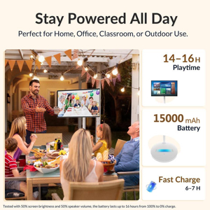 Televisor Móvil <span class=keywords><strong>de</strong></span> 22, 24, 27 y 32 Pulgadas, Reproductor <span class=keywords><strong>de</strong></span> Video <span class=keywords><strong>Facebook</strong></span> y Tiktok, Pantalla Táctil LCD Giratoria, Televisor Portátil Interactivo Inteligente con Batería - Product Image 3