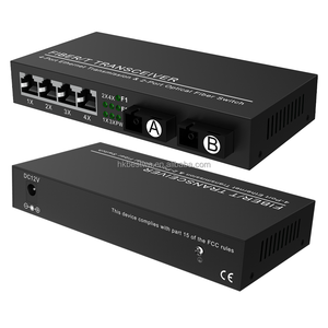 ตัวแปลงสื่อ Good Price Media Converter 2G4E 10/100/1000M 2xSC 4xRJ45 แบบ Single-Mode BiDi Ethernet Optical Fiber Switch Media Converter - Product Image 1