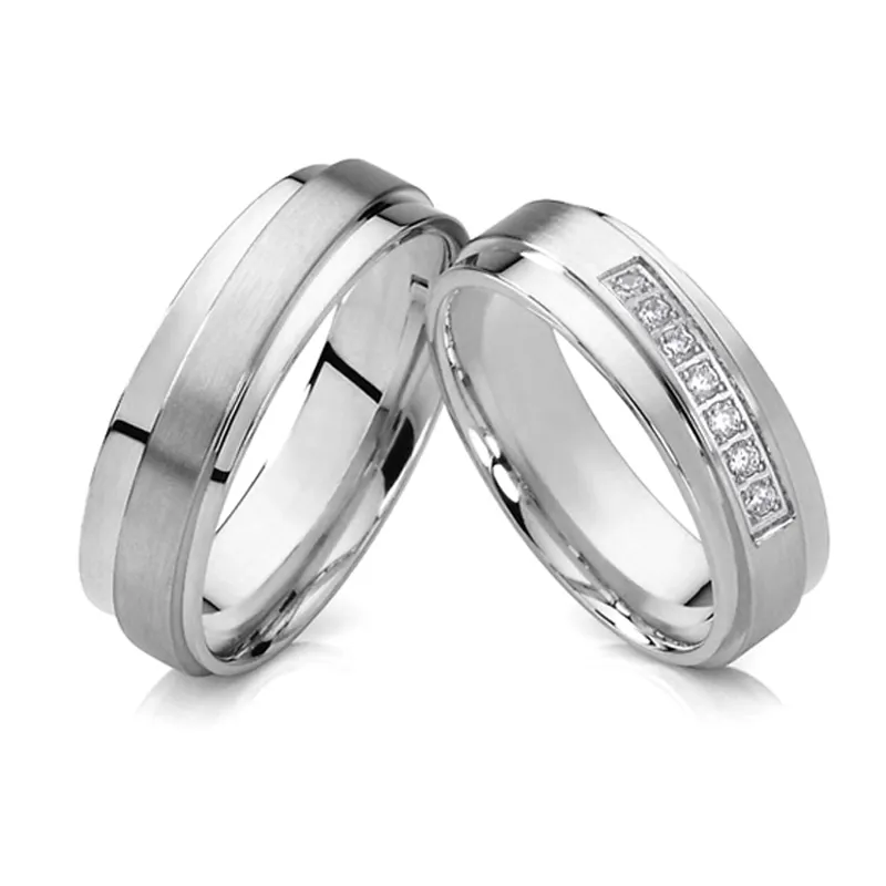 Klassischer Liebes vorschlag Eheringe für Männer und Frauen Platin Silber 925 Sterling Farbe Schmuck Edelstahl Ring billig