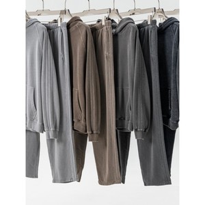 Dos camisetas de manga larga y un conjunto de dos piezas de lavabo informal Europeo Americano falso, retales palmeados Cleanfit Versatil - Product Image 2