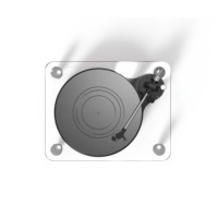 Tourne-disque vinyle avec fonction Bluetooth, lecteur de disques en acrylique pour sortie 3,5 mm pour disques vinyles