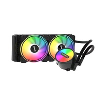 Refroidisseur d'eau pour processeur 240 mm avec ventilateur RGB PWM 4 broches, écran LCD, refroidisseur liquide AIO pour processeur d'ordinateur, compatible AM2 AM3 LGA 115X, pour PC de jeu