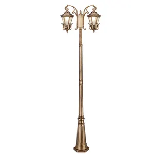 Decorative Antique Matched Aluminum Classic European style lamp pole pathway landscape outdoor garden lights