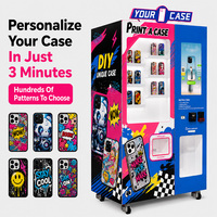 Distributeur automatique de coques de téléphone à écran tactile, distributeur automatique de coques de téléphone DIY pour centre commercial, lieu public