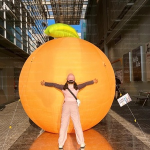 Figurine de fruit gonflable géante de 3 m en forme d'orange surdimensionnée pour exposition agricole/promotion de marque/festival - Product Image 1