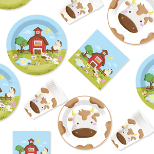 DAMAI Customized <b>Farm</b> Animals Birthday Party <b>Set</b> <b>Farm</b> Animals Barn Plates and Napkin <b>Farm</b> Kids Cow Theme Party Supplies - Product Image 4
