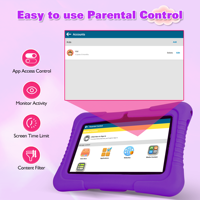 Nouvelle tablette PC Android 7 pouces avec écran capacitif, processeur quadricœur 1,8 GHz, 2 Go de mémoire, Wi-Fi, USB Type-C, pour une utilisation éducative pour les enfants