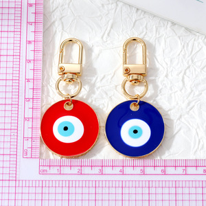 Mắt Quỷ Hình Học Vòng Màu Xanh Kim Loại Hợp Kim Mặt Dây Chuyền Lớn Keychain Với Dầu Thả Phong Cách Keychain Đồ Trang Sức - Product Image 5