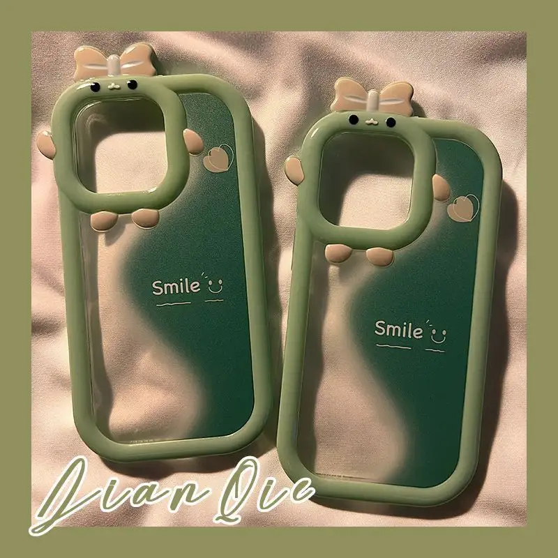 Cover per telefono in TPU con stampa verde creativa con piccolo mostro per Iphone 6 7 8 Plus X Xr Xs 11 12 13 14 15 Pro Max