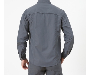 Feiny Uniforms Wholesale Men's Nylon Fishing Shirt Quick Dry Tactical Hiking Shirts Coolmax Long Sleeve Outdoor Cargo Shirt - Product Image 6
