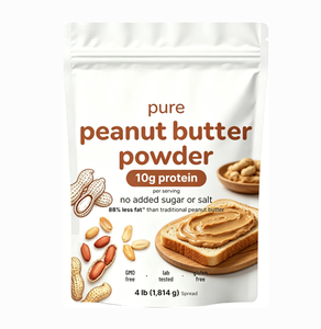 <span class=keywords><strong>Beurre</strong></span> <span class=keywords><strong>de</strong></span> cacahuète en poudre certifié biologique, sans sucre ajouté, non-OGM, saveur riche et noisette, pour la pâtisserie et les boissons - Product Image 1