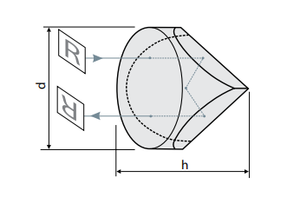 광학 코너 큐브 Retroreflectors 프리즘 원통형 프리즘 - Product Image 3